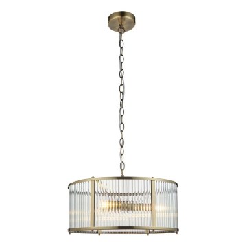 Endon 106282 - RIDGETON Kronleuchter mit Kette 3xE14/6W/230V Messing