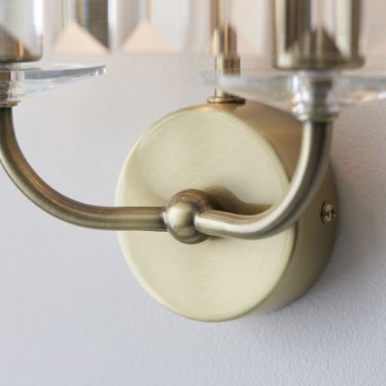 Endon 106450 - Wandleuchte CHESTERFIELD 2xE14/6W/230V Messing