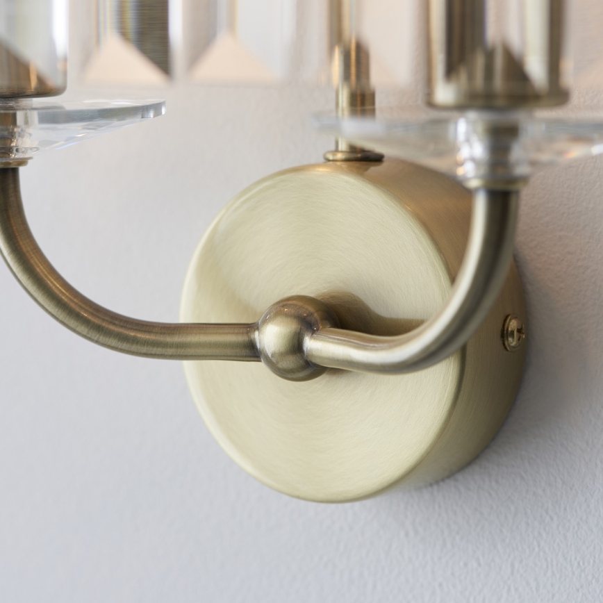 Endon 106450 - Wandleuchte CHESTERFIELD 2xE14/6W/230V Messing