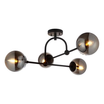 Endon 106662 - Anbauleuchte ONTARIO 4xE14/7W/230V schwarz/rauchig