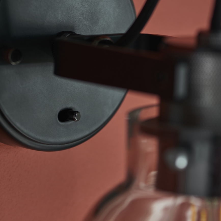 Endon 107011 - Wand-Spotleuchte URBAN 1xE27/10W/230V schwarz/rauchschwarz