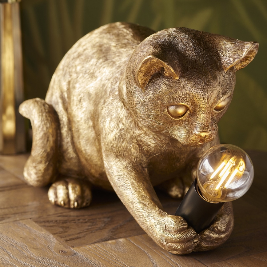 Endon 107389 - Tischleuchte KITTEN 1xE14/7W/230V golden