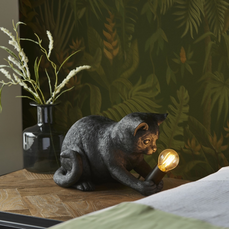 Endon 107390 - Tischleuchte KITTEN 1xE14/7W/230V schwarz