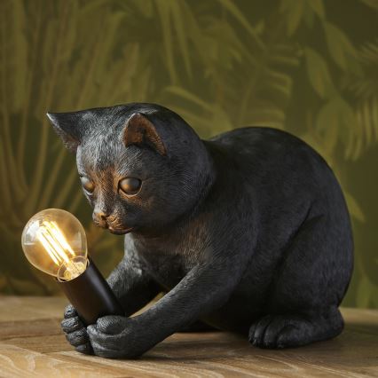 Endon 107390 - Tischleuchte KITTEN 1xE14/7W/230V schwarz
