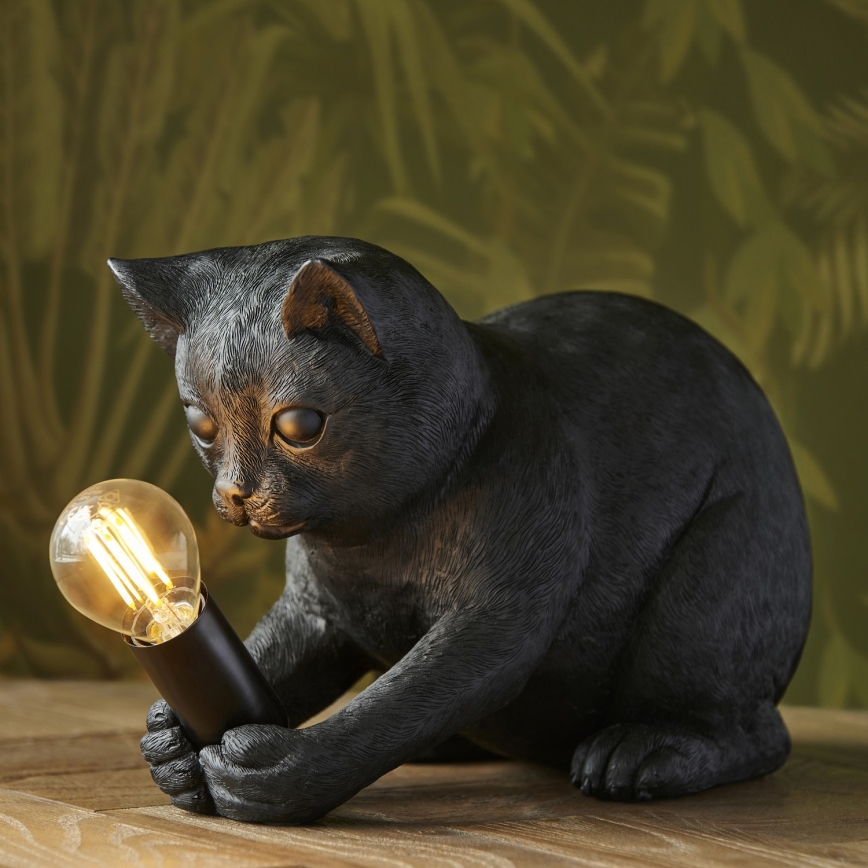 Endon 107390 - Tischleuchte KITTEN 1xE14/7W/230V schwarz