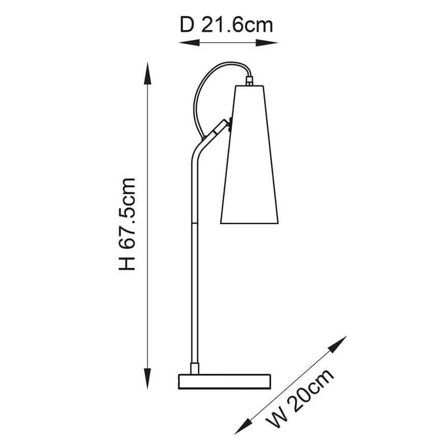 Endon 107527 - Tischlampe KARNA 1xE27/10W/230V Messing