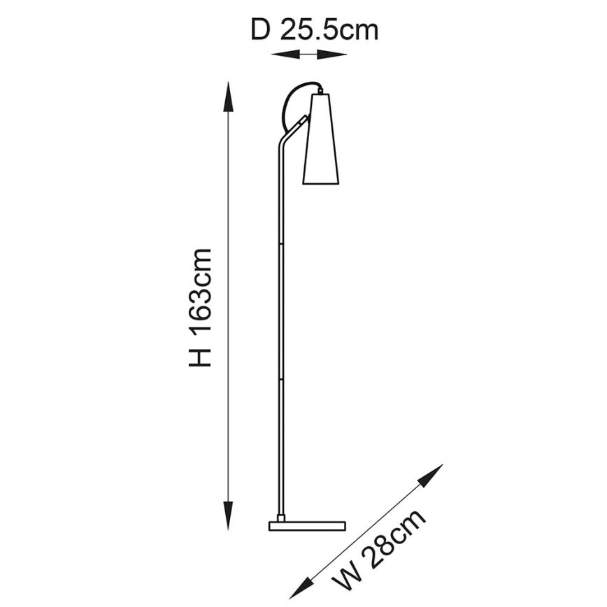 Endon 107528 - Stehleuchte KARNA 1xE27/10W/230V Messing