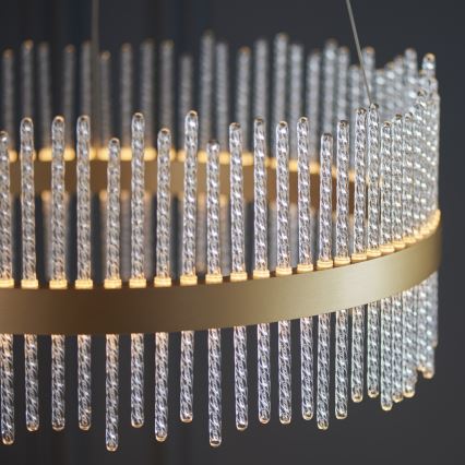 Endon 107671 - Dimmbarer LED-Kronleuchter ADRIEL LED/41W/230V 3000K d 51 cm golden/klar