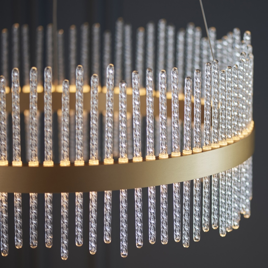 Endon 107671 - Dimmbarer LED-Kronleuchter ADRIEL LED/41W/230V 3000K d 51 cm golden/klar