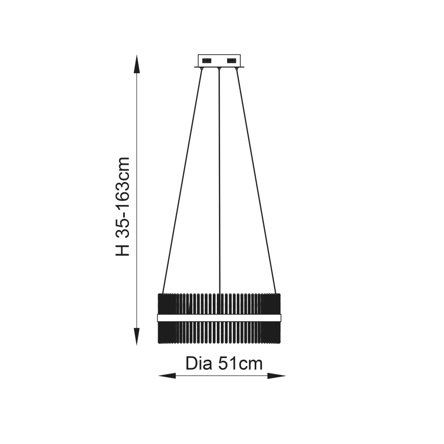 Endon 107671 - Dimmbarer LED-Kronleuchter ADRIEL LED/41W/230V 3000K d 51 cm golden/klar