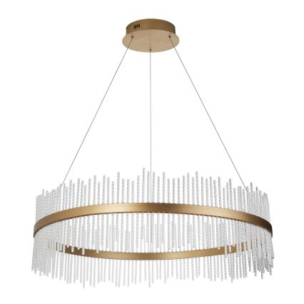 Endon 107672 - Dimmbare LED-Pendelleuchte an Kabel ADRIEL LED/83W/230V 3000K Ø 89 cm gold/transparent