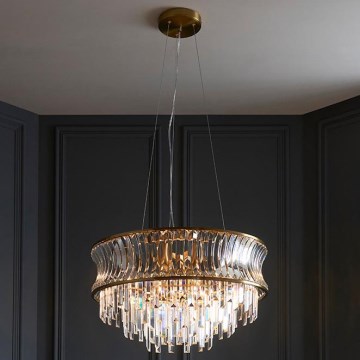 Endon 107785 - Hängeleuchte mit Kabelaufhängung, 9xE14/6W/230V, goldfarben