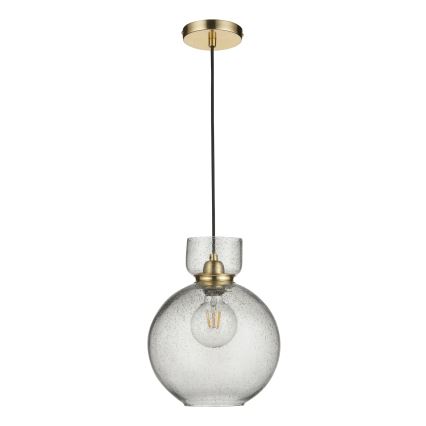 Endon 107948 - Pendelleuchte mit Kabelaufhängung, 1x E27/10W/230V, gold/rauchgrau