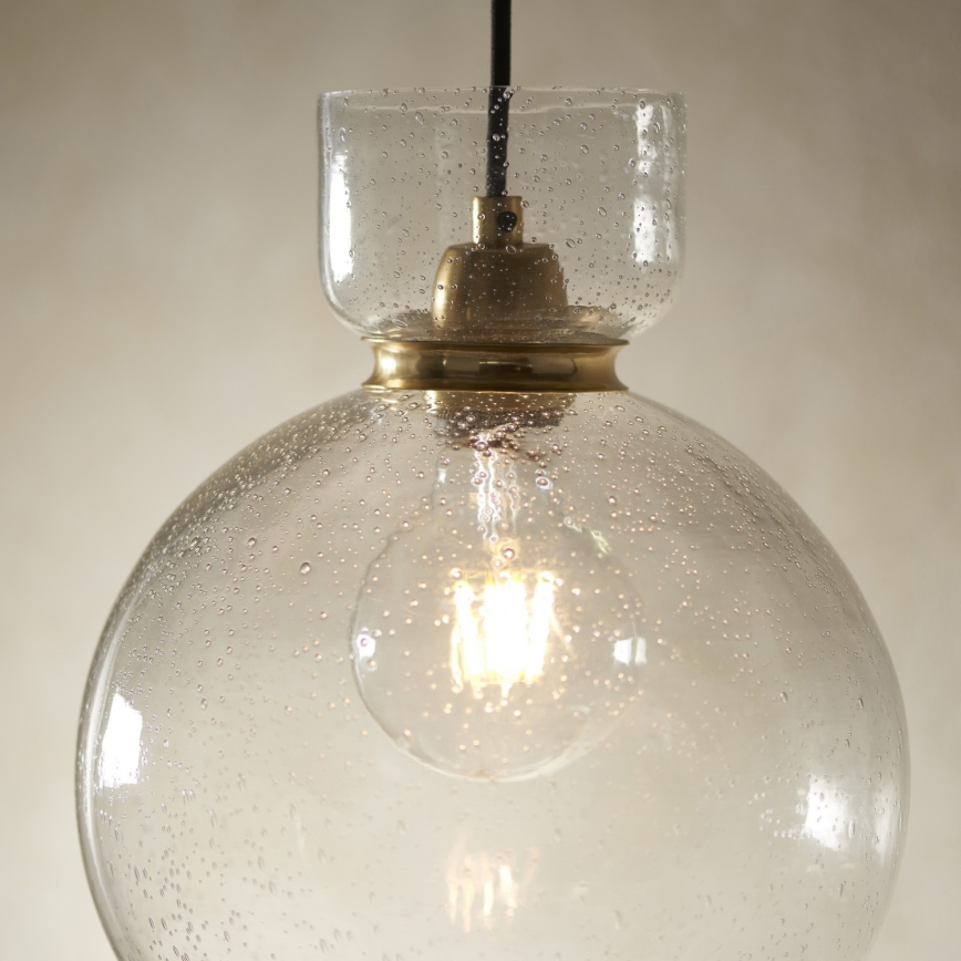 Endon 107948 - Pendelleuchte mit Kabelaufhängung, 1x E27/10W/230V, gold/rauchgrau