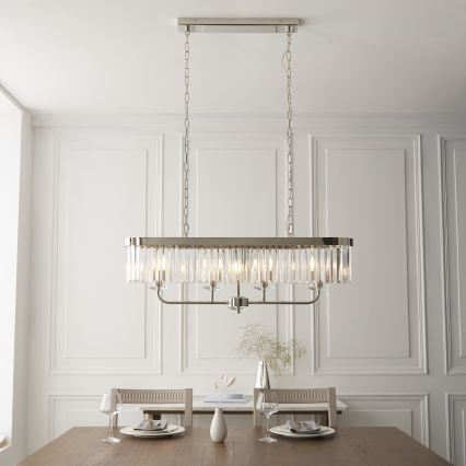 Endon 109058 - Kronleuchter an Kette 4xE14/6W/230V glänzender Chrom
