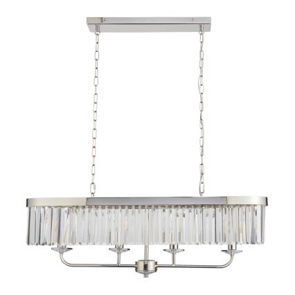 Endon 109058 - Kronleuchter an Kette 4xE14/6W/230V glänzender Chrom