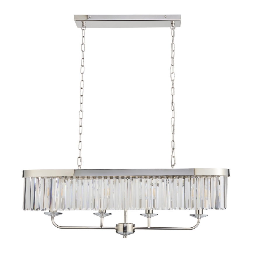 Endon 109058 - Kronleuchter an Kette 4xE14/6W/230V glänzender Chrom