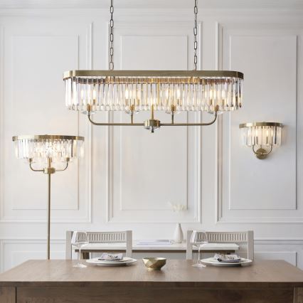 Endon 110644 - Stehleuchte CHESTERFIELD 3xE14/6W/230V Messing