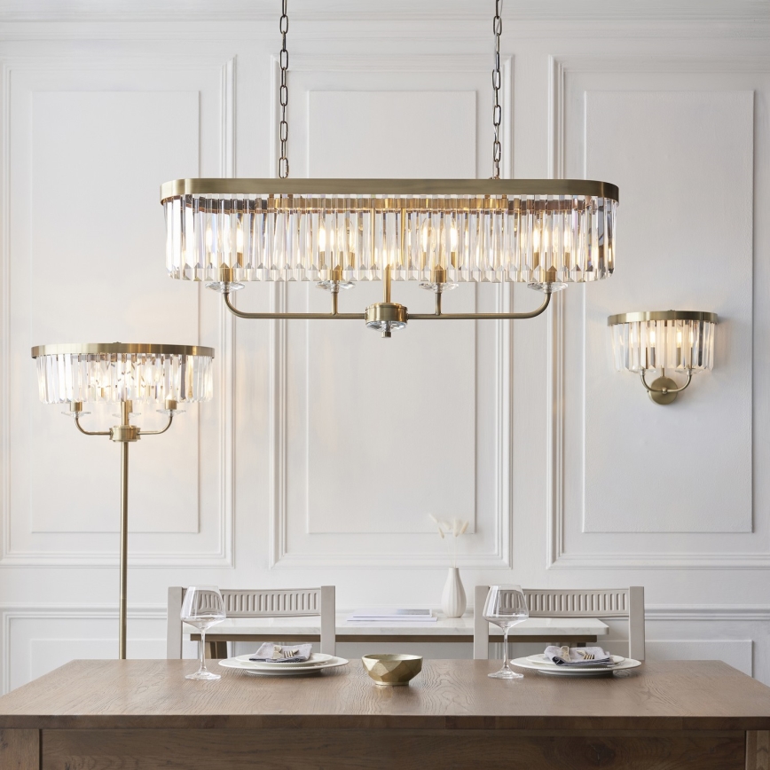 Endon 110644 - Stehleuchte CHESTERFIELD 3xE14/6W/230V Messing