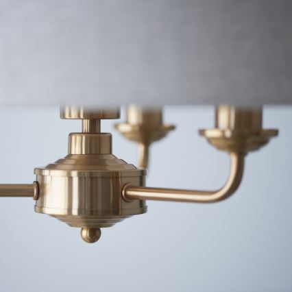Endon 110723 - Hängeleuchte an Kette HIGHCLERE 3xE14/40W/230V beige/Messing