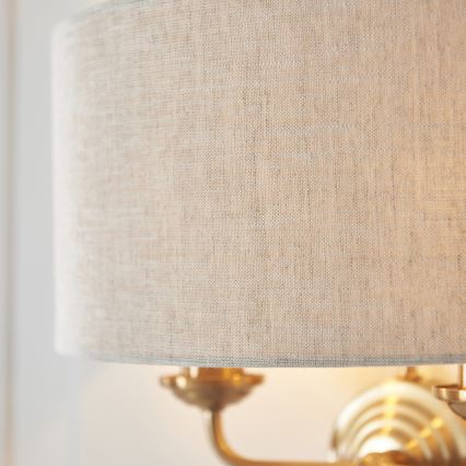 Endon 110726 - Wandleuchte HIGHCLERE 2xE14/40W/230V beige/Messing