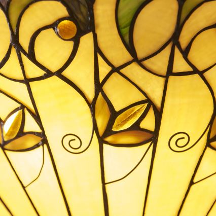 Endon 111881 - Tiffany-Hängeleuchte JAMELIA an Kette, 3xE27/10W/230V, Ø 50 cm
