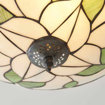 Endon 111896 - Aufputz-Tiffany-Deckenleuchte BOTANICA 3xE27/10W/230V Ø 45 cm