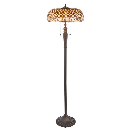 Endon 111921 - Tiffany-Stehlampe MILLE FEUX 2xE27/10W/230V Ø 45 cm