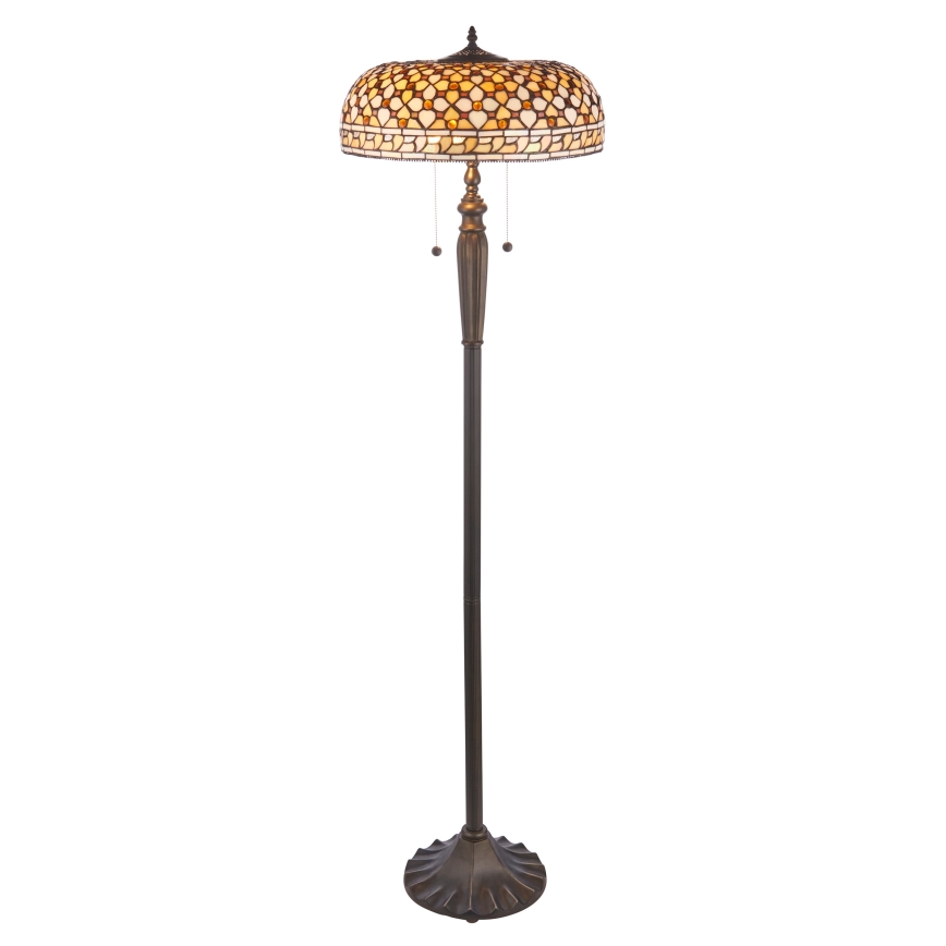 Endon 111921 - Tiffany-Stehlampe MILLE FEUX 2xE27/10W/230V Ø 45 cm
