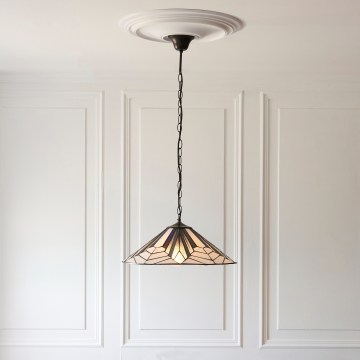 Endon 111922 - Kronleuchter mit Kette Tiffany ASTORIA 3xE27/10W/230V Ø 48 cm