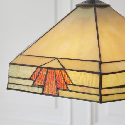 Endon 111989 - Tiffany-Hängeleuchte an Kette NEVADA 3xE27/10W/230V Ø 40 cm