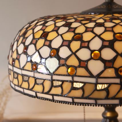 Endon 112178 - Tischleuchte Tiffany MILLE FEUX 2xE14/40W/230V Ø 45 cm
