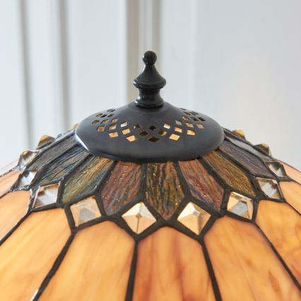 Endon 112183 - Tischlampe Tiffany BROOKLYN 2xE14/10W/230V Ø 40 cm
