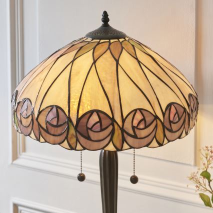 Endon 112184 - Tischlampe Tiffany HUTCHINSON 2xE27/10W/230V Ø 40 cm