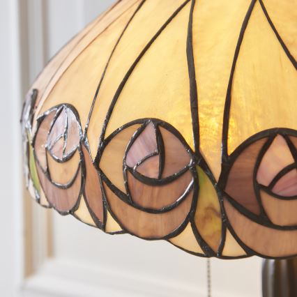Endon 112184 - Tischlampe Tiffany HUTCHINSON 2xE27/10W/230V Ø 40 cm
