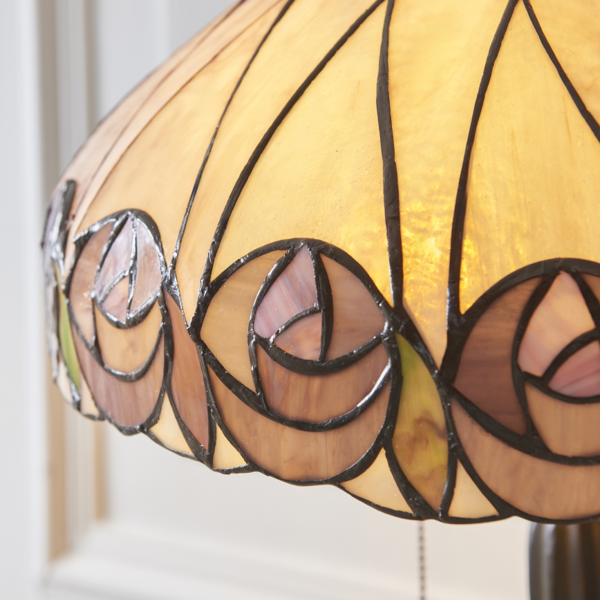 Endon 112184 - Tischlampe Tiffany HUTCHINSON 2xE27/10W/230V Ø 40 cm