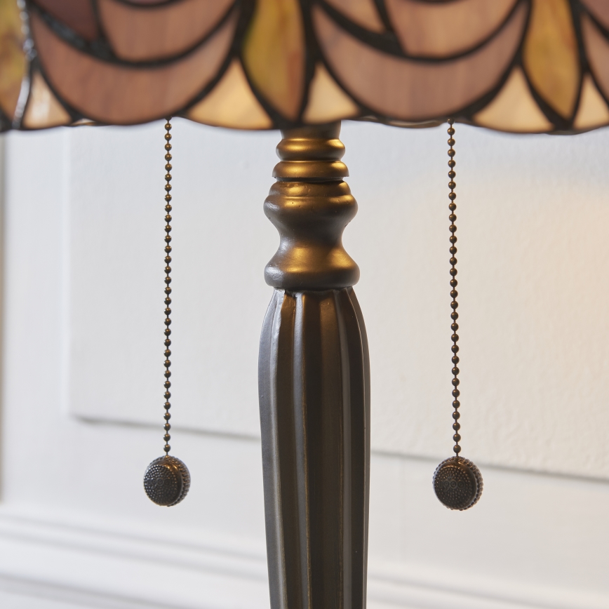 Endon 112184 - Tischlampe Tiffany HUTCHINSON 2xE27/10W/230V Ø 40 cm