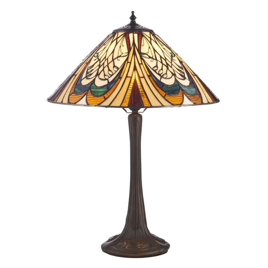 Endon 112185 - Tischlampe Tiffany HECTOR 1xE27/10W/230V Ø 40 cm