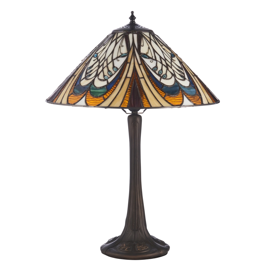 Endon 112185 - Tischlampe Tiffany HECTOR 1xE27/10W/230V Ø 40 cm