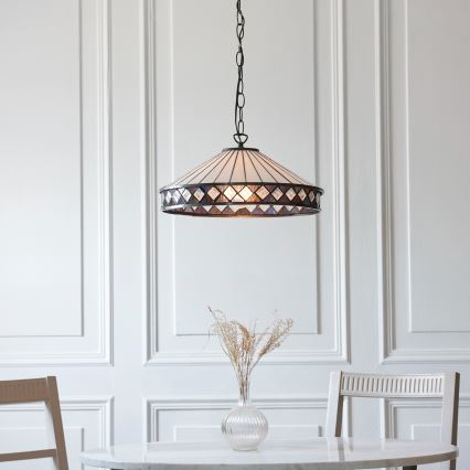 Endon 112196 - Tiffany-Pendelleuchte FARGO an Kette 1xE27/60W/230V Ø 41,5 cm