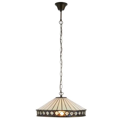 Endon 112196 - Tiffany-Pendelleuchte FARGO an Kette 1xE27/60W/230V Ø 41,5 cm