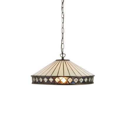 Endon 112196 - Tiffany-Pendelleuchte FARGO an Kette 1xE27/60W/230V Ø 41,5 cm