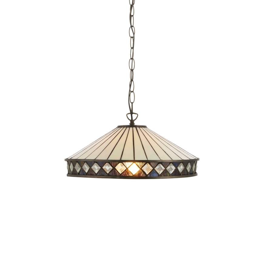 Endon 112196 - Tiffany-Pendelleuchte FARGO an Kette 1xE27/60W/230V Ø 41,5 cm