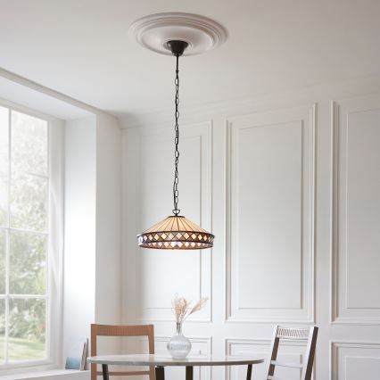 Endon 112196 - Tiffany-Pendelleuchte FARGO an Kette 1xE27/60W/230V Ø 41,5 cm