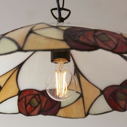 Endon 112197 - Kronleuchter an Kette Tiffany INGRAM 1xE27/60W/230V Ø 45 cm
