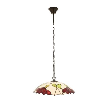 Endon 112246 - Kronleuchter an Kette Tiffany BOTANICA 1xE27/60W/230V Ø 45 cm