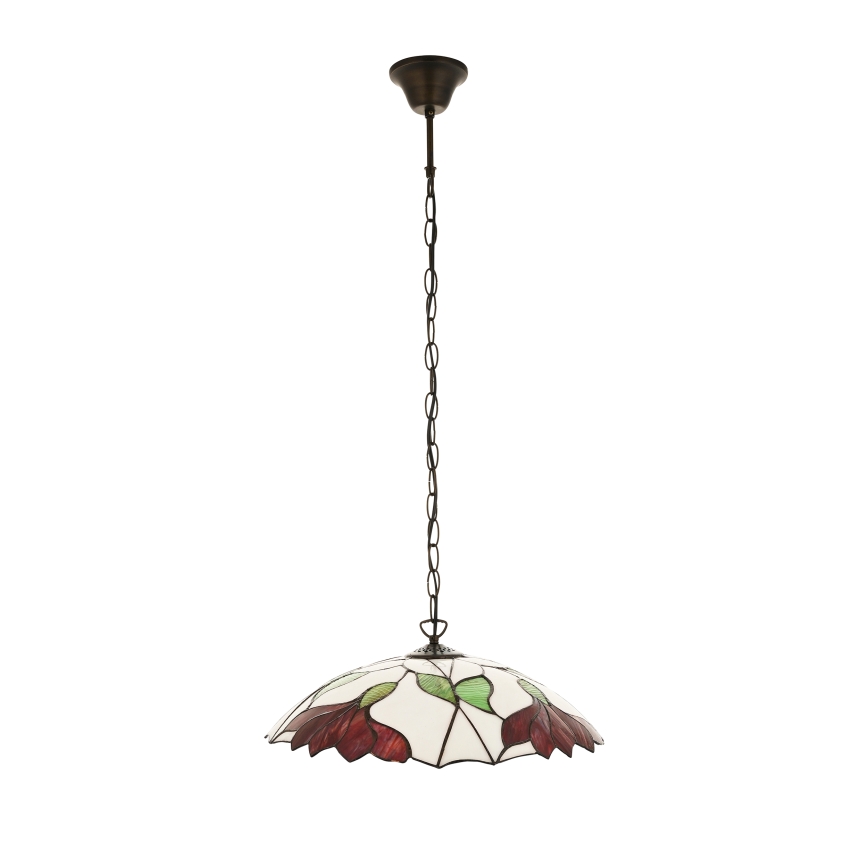 Endon 112246 - Kronleuchter an Kette Tiffany BOTANICA 1xE27/60W/230V Ø 45 cm