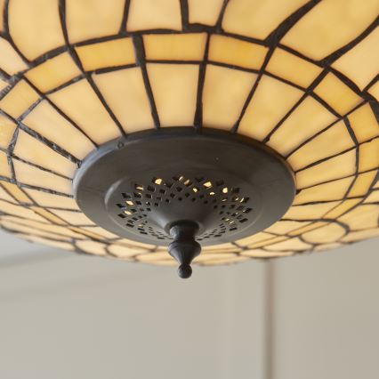 Endon 112251 - Kronleuchter an Kette Tiffany DRAGONFLY 3xE27/60W/230V Ø 50 cm