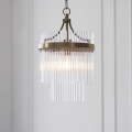 Endon 112572 - Kronleuchter mit Kette MARIETTA 1xE27/10W/230V Messing/klar