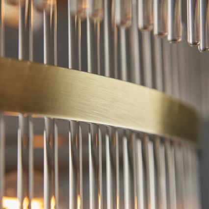 Endon 112793 - Kronleuchter an Kette MARIETTA GRAND 21xE14/6W/230V Messing/klar